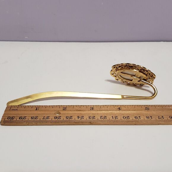Gold Tone Book Marker / Letter Opener w/ Picture Frame 5" - Picture 5 of 10